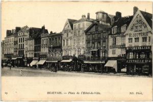 Beauvais, Place de l'Hotel de ville, Horlogerie / town hall square, shopf of Raynaud and Charles Porquier, watchmaking shops