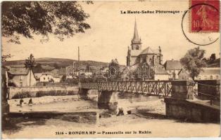 Ronchamp, Passerelle sur le Rahin / bridge