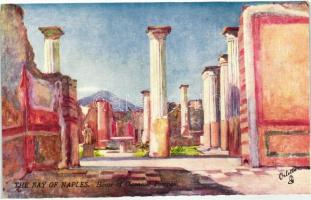 Naples, Napoli; Bay, House of Olconius in Pompeii,  Raphael Tuck &amp; Sons Oilette 7373.