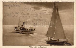 Balaton, gőzhajó, vitorlás hajó