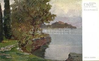 Lago di Garda, Isola Garda dalla Punta S. Felice s: E. Polesello