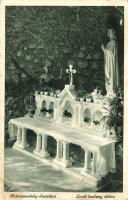 Mátraverebély-Szentkút, Lurdi barlang oltára