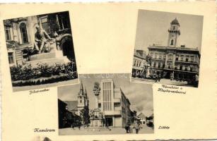 Komárom, Jókai és Klapka szobor, Városháza, Komárno, statues, town hall