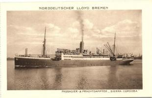 Norddeutscher Lloyd Bremen, Passagier &amp; Frachtdampfer &quot;Sierra-Cordoba&quot;