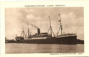 Norddeutscher Lloyd Bremen, Passagier &amp; Frachtdampfer &quot;Main&quot;