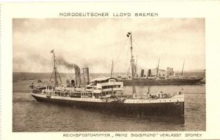 Norddeutscher Lloyd Bremen, Reichspostdampfer &quot;Prinz Sigismund&quot; berlasst Sydney