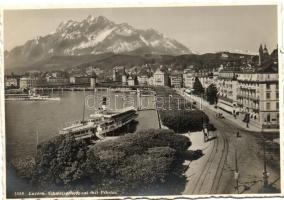 Lucerne, Luzern; Schweizerhofquai, Pilatus