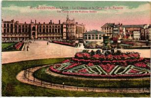 Saint-Germain-en-Laye, Chateau, Gare vus du Parterre / castle railway station