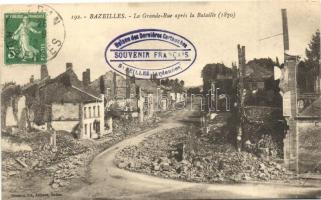 Bazeilles, La Grande Rue apres la Bataille / street after the war, ruins, TCV