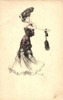 Fashion lady, Simplicissimus-Karte Serie I. Nr. 2. s: Reznicek