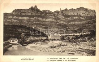 Montserrat, La montana desde el rio Llobregat