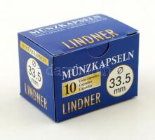 Lindner coin capsules 33,5mm - Pack of 10, Lindner érmekapszula 33,5mm - 10 darabos 2250335P, Lindner Münzenkapseln 33,5mm - 10-er Pack