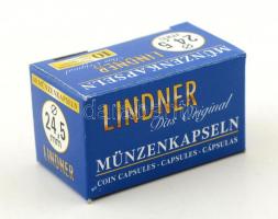 Lindner érmekapszula 24,5mm - 10 darabos
2250245P, Lindner coin capsules 24,5mm - Pack of 10, Lindner Münzenkapseln 24,5mm - 10-er Pack