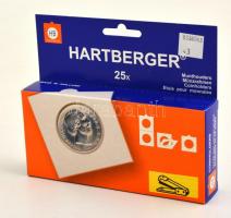 HARTBERGER Coin holders non adhesive, 43 mm - pack of 25, HARTBERGER érme tok 8330043, HARTBERGER Münzrähmchen 43 mm, zum Heften, 25er-Packung