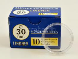 Lindner coin capsules 30mm - Pack of 10, Lindner érmekapszula 30mm - 10 darabos 2250030P, Lindner Münzenkapseln 30mm - 10-er Pack