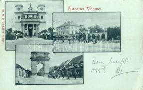 1899 Vác, Székesegyház, Mária Terézia diadalív 'Kőkapu' Divald