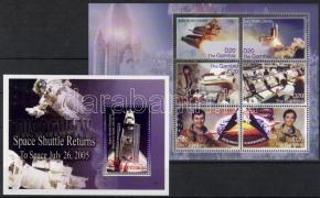 Columbia űrsikló kisív + blokk, Space Shuttle Columbia mini sheet + block, Raumfähre &#8222;Columbia&#8220; Kleinbogen + Block