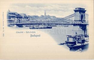 Budapest, Lánchíd, gőzhajó, DDSG, csónakok, Stengel