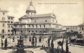 Rome, Roma; Piazza dei Quiriti e Chiesa di S. Giovacchino, Enrico Verdesi / square, church
