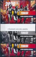 Tokyo Olympic Games memorial sheet set (4 pcs) with same serial number, Tokiói Nyári Olimpia 4 db-os emlékív garnitúra