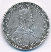 1896. 1 Korona "Millennium" Kremnica 1896KB 1K "Millennium" Körmöcbánya 1896. 1 ...