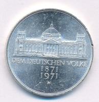 1971G 5 Mark "100 Jahre Deutsches Reich", 1971G 5M "A Német Birodalom alapításának 100. évfordulója", 1971G 5 Mark "Foundation of the German Reich 1871"