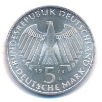 1973G 5 Mark "125th Anniversary - Frankfurt Parliament" patina 1973G 5M "A Frankfurti...