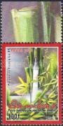Bamboo margin stamp, Bambusz ívszéli bélyeg, Bambus Marke mit Rand