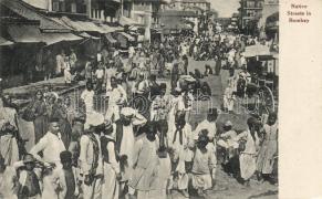 Mumbai, Bombay; Native streets, market place