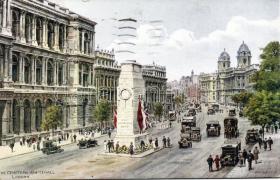 London, Cenotaph Whitehall, automobile s: A. R. Quinton