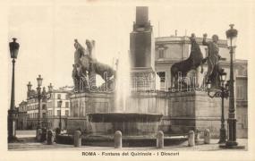 Rome, Roma; Fontana del Quirinale I Dioscure / fountain