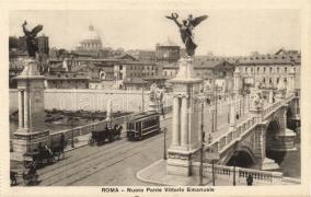 Rome, Roma; Nuovo Ponte Vittorio Emanuele / bridge, tram