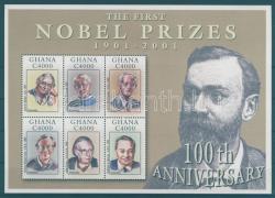 Nobel prize set of minisheets + block set HUNGARIKA (Oláh György chemist) 100 éves a Nobel-díj kisív...