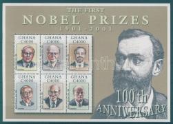 Nobel prize set of minisheets + block set HUNGARIKA (Oláh György chemist) 100 éves a Nobel-díj kisív...