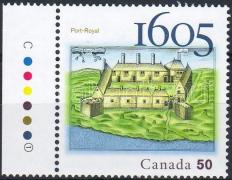 Port Royal Marke mit Rand, Port Royal ívszéli bélyeg, Port Royal margin stamp